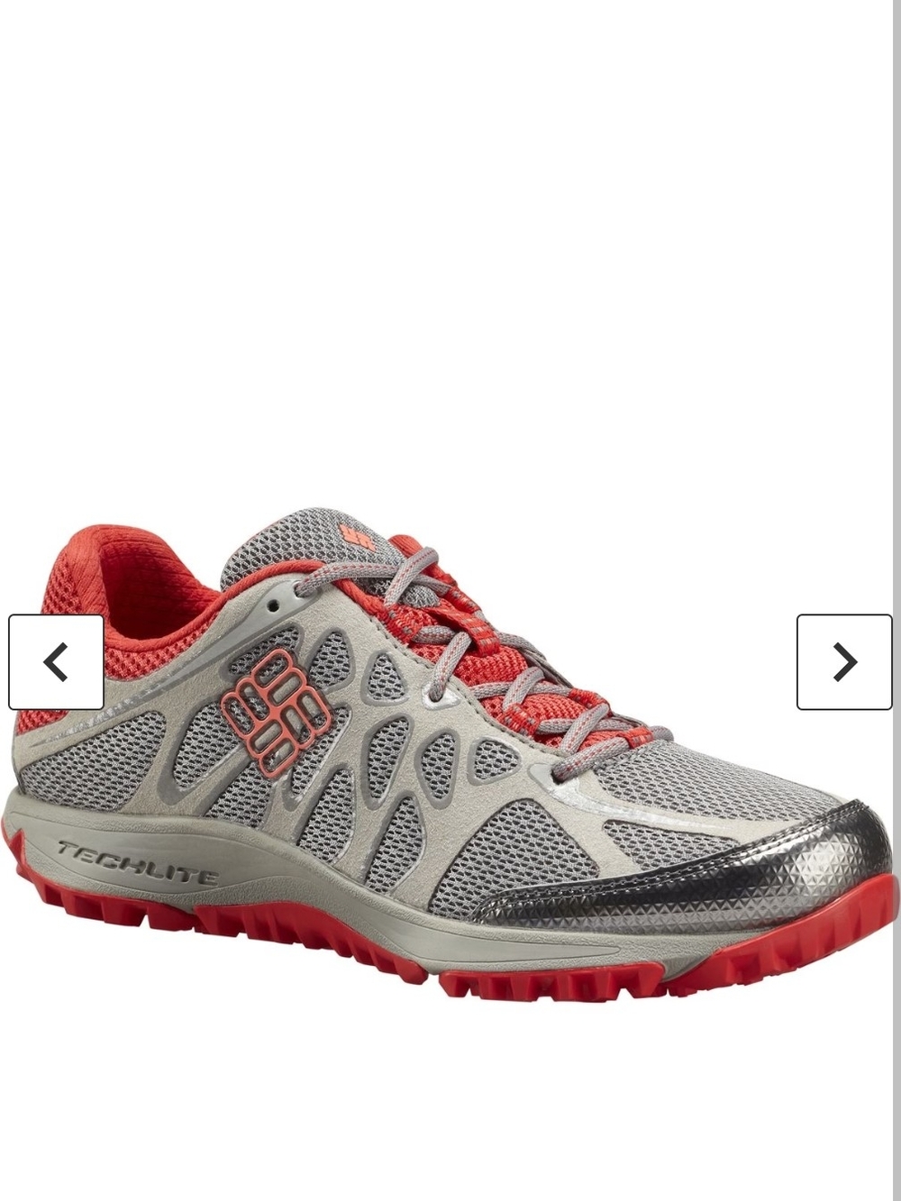 Columbia Women's Silver/Coral Techlite Trail Running Shoe